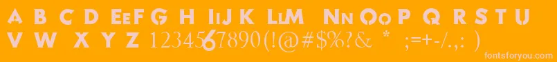 フォントFontByBacardi – オレンジの背景にピンクのフォント