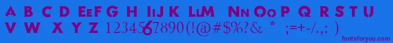 FontByBacardi Font – Purple Fonts on Blue Background