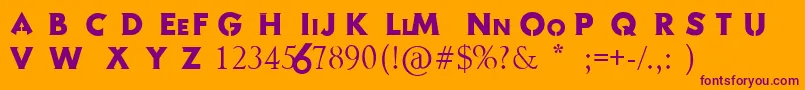 FontByBacardi Font – Purple Fonts on Orange Background