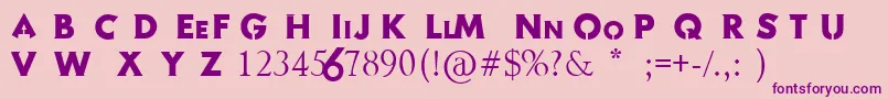 FontByBacardi-Schriftart – Violette Schriften auf rosa Hintergrund