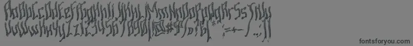 フォントArdowav – 黒い文字の灰色の背景