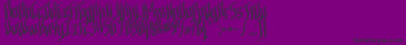 フォントArdowav – 紫の背景に黒い文字