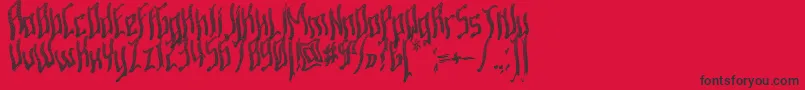 Ardowav Font – Black Fonts on Red Background