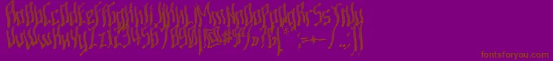 Шрифт Ardowav – коричневые шрифты на фиолетовом фоне