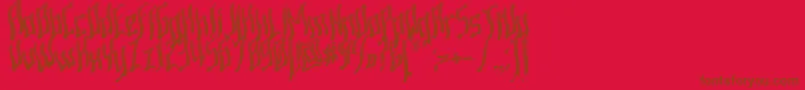 Ardowav Font – Brown Fonts on Red Background