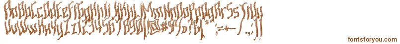 Ardowav-Schriftart – Braune Schriften auf weißem Hintergrund