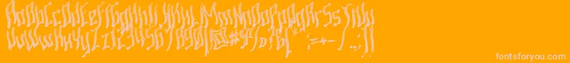 Ardowav-fontti – vaaleanpunaiset fontit oranssilla taustalla