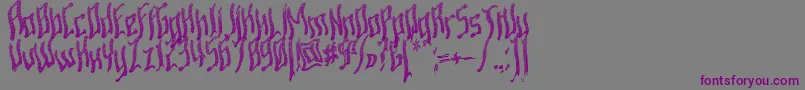 Ardowav-fontti – violetit fontit harmaalla taustalla