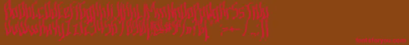 Ardowav Font – Red Fonts on Brown Background