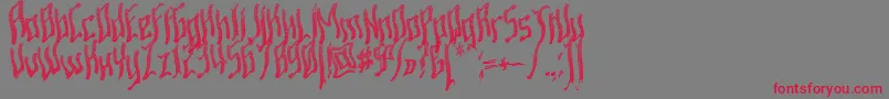 Ardowav Font – Red Fonts on Gray Background