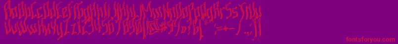 Ardowav Font – Red Fonts on Purple Background