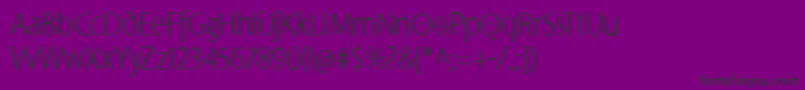 フォントSupersanscondlight – 紫の背景に黒い文字
