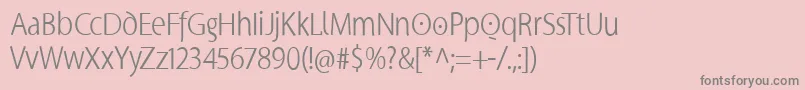 Шрифт Supersanscondlight – серые шрифты на розовом фоне