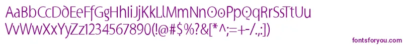 Supersanscondlight Font – Purple Fonts on White Background