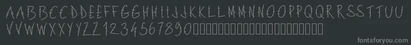 Czcionka Pwlettresbarres – szare czcionki na czarnym tle