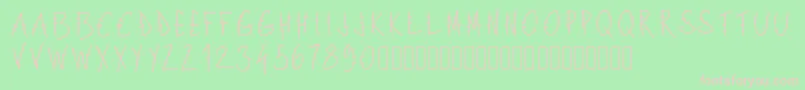 Pwlettresbarres Font – Pink Fonts on Green Background
