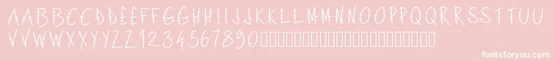 Pwlettresbarres Font – White Fonts on Pink Background