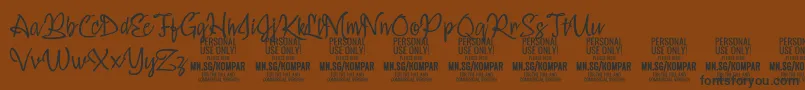 KomparThinPersonalUseOnly Font – Black Fonts on Brown Background