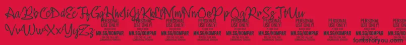 fuente KomparThinPersonalUseOnly – Fuentes Negras Sobre Fondo Rojo