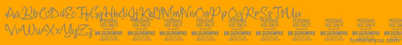 KomparThinPersonalUseOnly Font – Gray Fonts on Orange Background