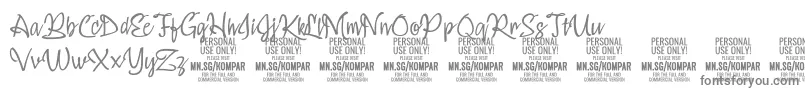 KomparThinPersonalUseOnly Font – Gray Fonts on White Background