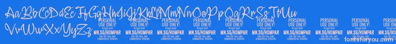 KomparThinPersonalUseOnly Font – Pink Fonts on Blue Background