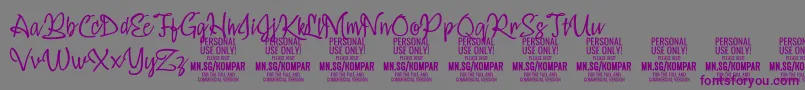 KomparThinPersonalUseOnly Font – Purple Fonts on Gray Background
