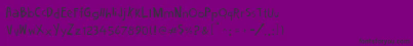 Cartoon2PackageItalic Font – Black Fonts on Purple Background
