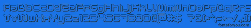 SciFied2002Ultra Font – Black Fonts on Blue Background