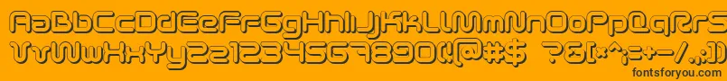 SciFied2002Ultra Font – Black Fonts on Orange Background