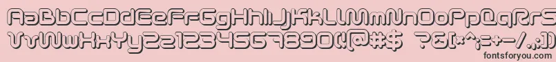 SciFied2002Ultra Font – Black Fonts on Pink Background