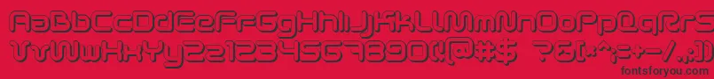 SciFied2002Ultra Font – Black Fonts on Red Background