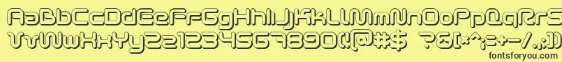 SciFied2002Ultra Font – Black Fonts on Yellow Background