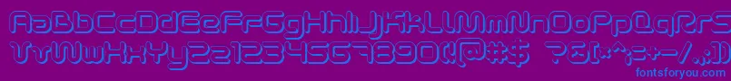 SciFied2002Ultra Font – Blue Fonts on Purple Background