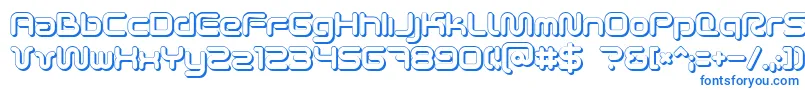 SciFied2002Ultra Font – Blue Fonts on White Background