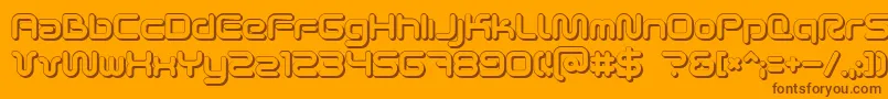 fuente SciFied2002Ultra – Fuentes Marrones Sobre Fondo Naranja
