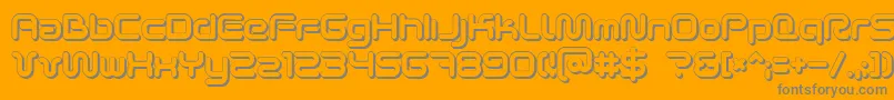 SciFied2002Ultra Font – Gray Fonts on Orange Background