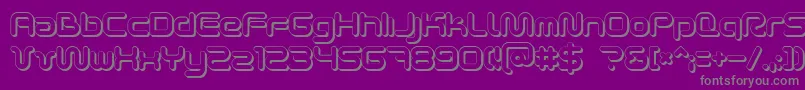 Czcionka SciFied2002Ultra – szare czcionki na fioletowym tle