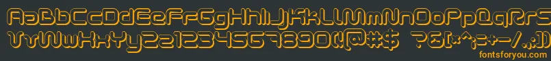 SciFied2002Ultra Font – Orange Fonts on Black Background