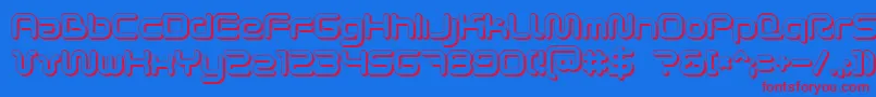 SciFied2002Ultra Font – Red Fonts on Blue Background