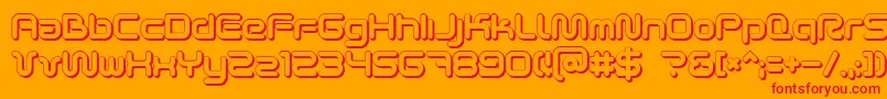 SciFied2002Ultra Font – Red Fonts on Orange Background
