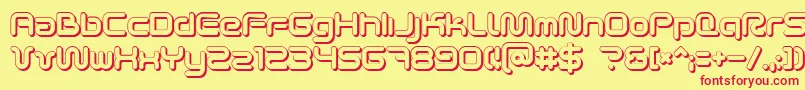 Шрифт SciFied2002Ultra – красные шрифты на жёлтом фоне