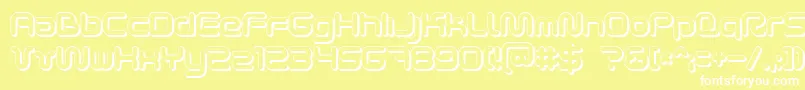 SciFied2002Ultra Font – White Fonts on Yellow Background