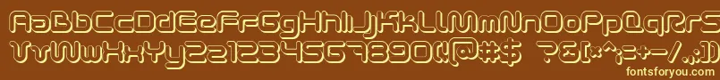 SciFied2002Ultra Font – Yellow Fonts on Brown Background