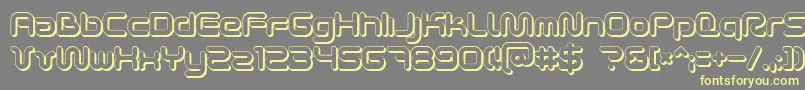 SciFied2002Ultra Font – Yellow Fonts on Gray Background