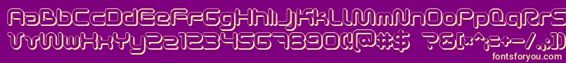 SciFied2002Ultra Font – Yellow Fonts on Purple Background