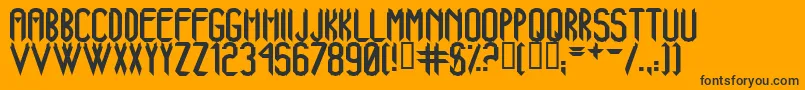AjXanadu Font – Black Fonts on Orange Background