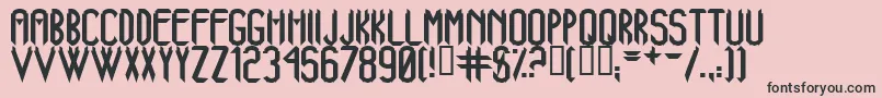 AjXanadu Font – Black Fonts on Pink Background