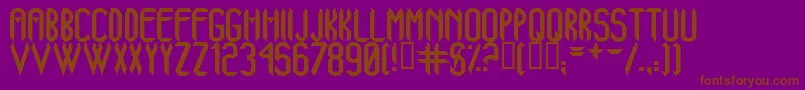 AjXanadu Font – Brown Fonts on Purple Background