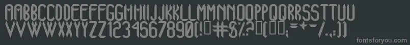 Czcionka AjXanadu – szare czcionki na czarnym tle